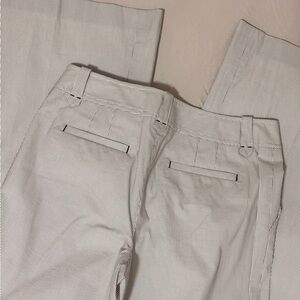 LOFT women’s Pinstriped Cream Chinos